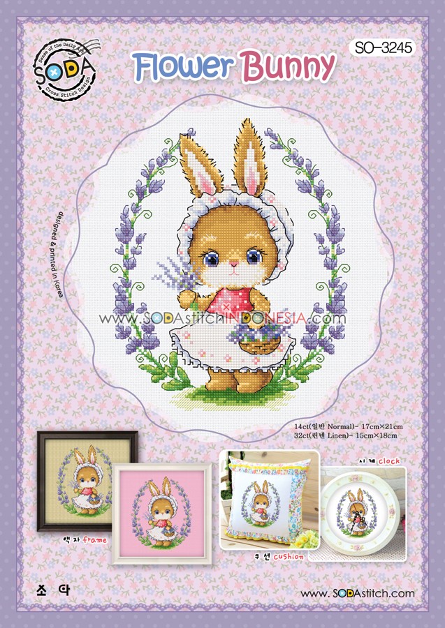 Sodastitch Indonesia PKT-SO-3245 - Paket Sodastitch - Paket Flower Bunny