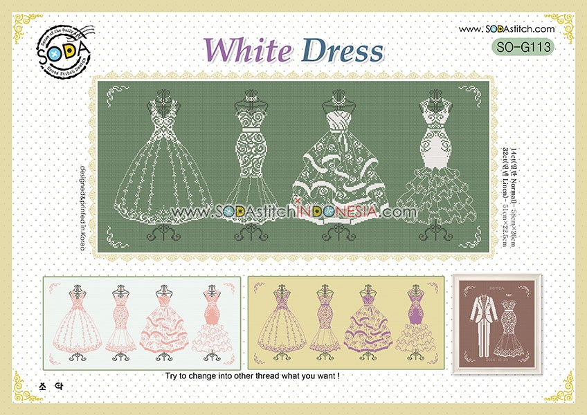 Sodastitch Indonesia PKT-SO-G113 - Paket Sodastitch - Paket White Dress