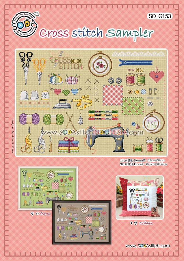 Sodastitch Indonesia PKT-SO-G153 - Paket Sodastitch - Paket Cross Stitch Sampler