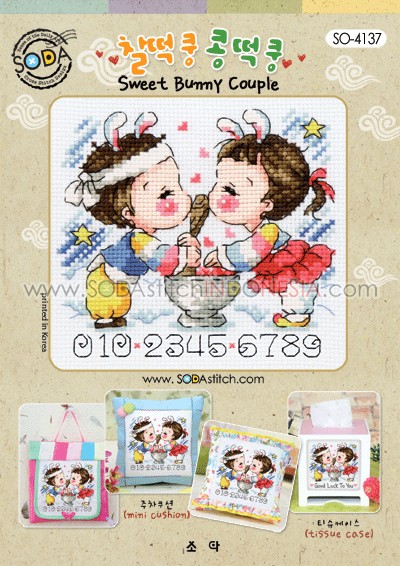 Sodastitch Indonesia SO-4137 - Pola Sodastitch - Sweet Bunny Couple