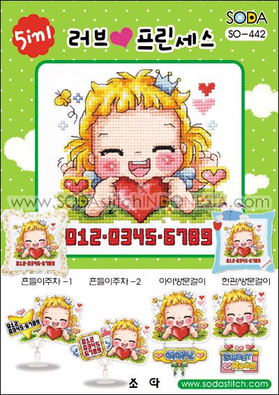 Sodastitch Indonesia SO-442 - Pola Sodastitch - Love Princess