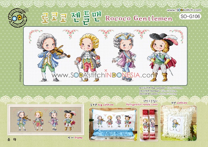 Sodastitch Indonesia SO-G106 - Pola Sodastitch - Rococo Gentlemen