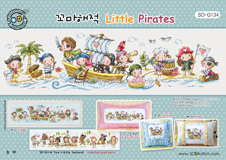 Sodastitch Indonesia SO-G134 - Pola Sodastitch - Little Pirates