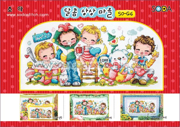 Sodastitch Indonesia SO-G6 - Pola Sodastitch - Sweet and Fancy Village
