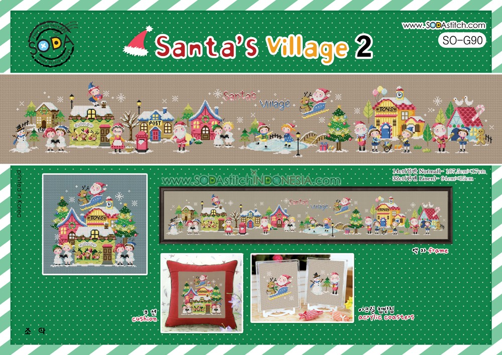Sodastitch Indonesia SO-G90 - Pola Sodastitch - Santa's Village 2