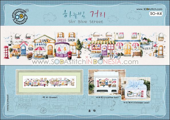 Sodastitch Indonesia SO-K4 - Pola Sodastitch - Sky Blue Street