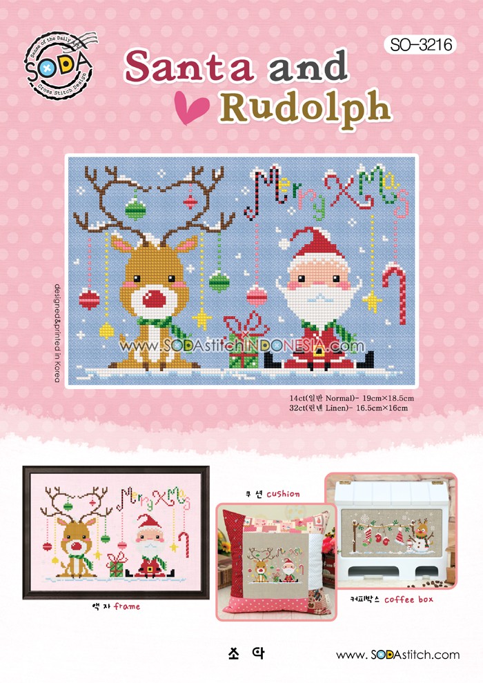 Sodastitch Indonesia PKT-SO-3216 - Paket Sodastitch - Paket Santa and Rudolph
