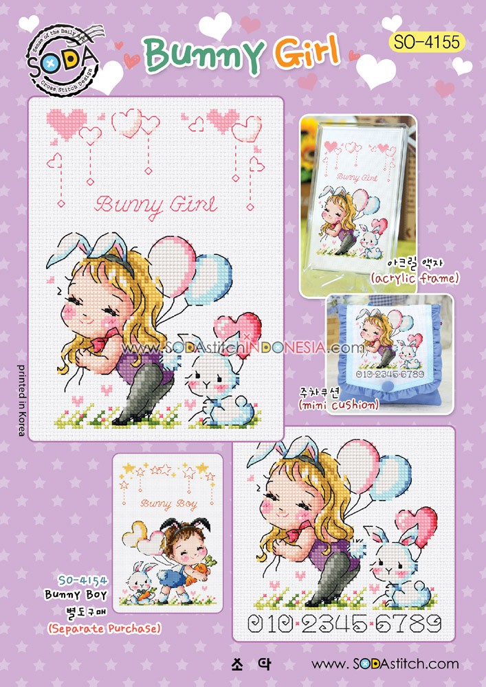 Sodastitch Indonesia PKT-SO-4155 - Paket Sodastitch - Paket Bunny Girl