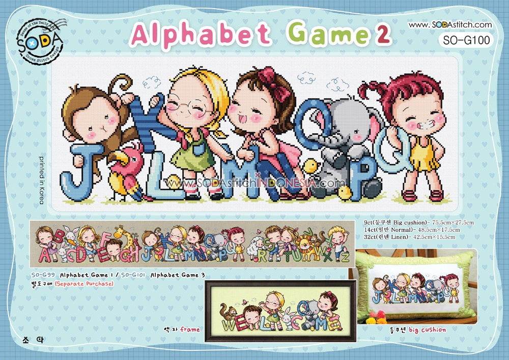 Sodastitch Indonesia PKT-SO-G100 - Paket Sodastitch - Paket Alphabet Game 2