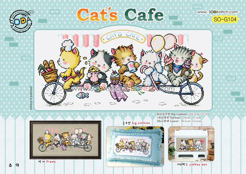 Sodastitch Indonesia PKT-SO-G104 - Paket Sodastitch - Paket Cat's Cafe