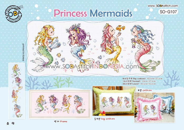 Sodastitch Indonesia PKT-SO-G107 - Paket Sodastitch - Paket Princess Mermaids