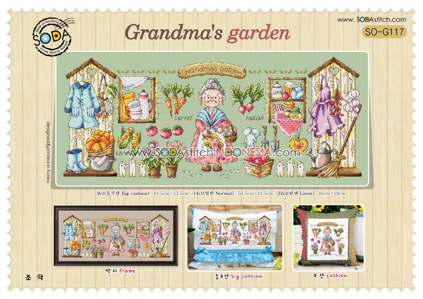 Sodastitch Indonesia PKT-SO-G117 - Paket Sodastitch - Paket Grandma's Garden