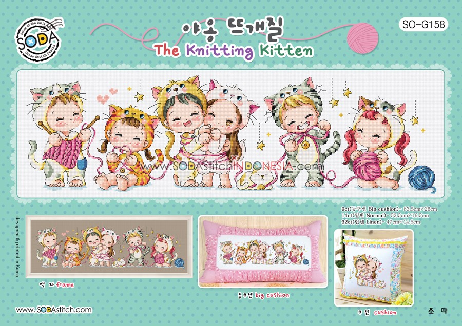Sodastitch Indonesia PKT-SO-G158 - Paket Sodastitch - Paket The Knitting Kitten