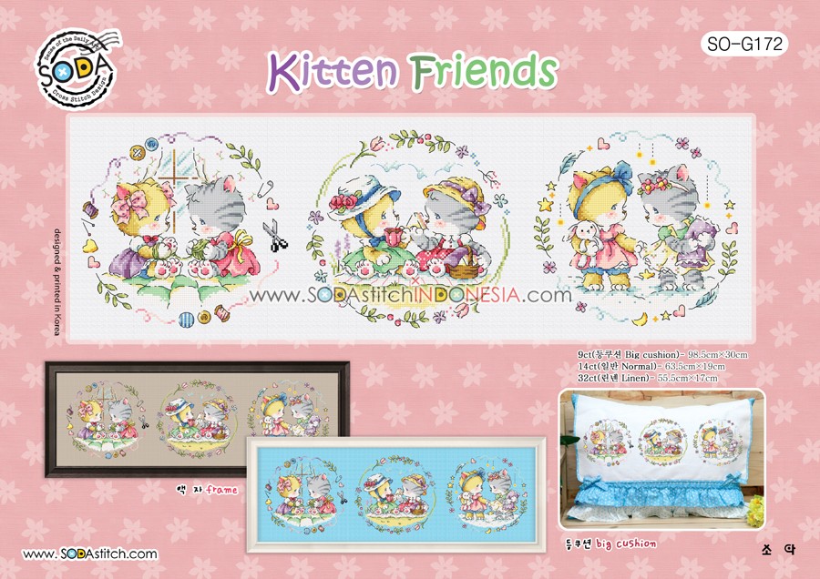 Sodastitch Indonesia PKT-SO-G172 - Paket Sodastitch - Kitten Friends