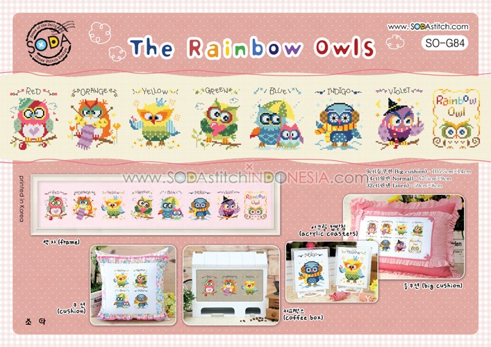 Sodastitch Indonesia PKT-SO-G84 - Paket Sodastitch - Paket The Rainbow Owls