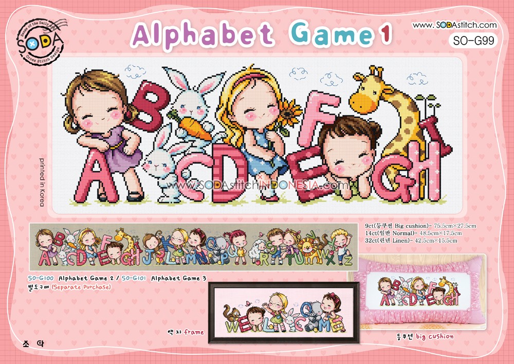 Sodastitch Indonesia PKT-SO-G99 - Paket Sodastitch - Paket Alphabet Game 1