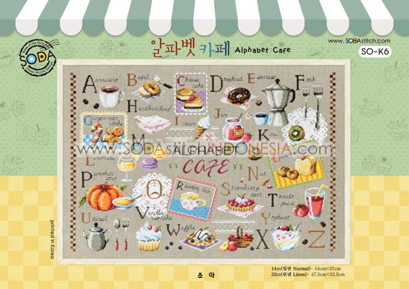 Sodastitch Indonesia PKT-SO-K6 - Paket Sodastitch - Paket Alphabet Cafe