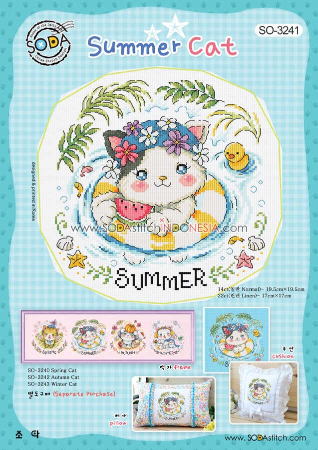 Sodastitch Indonesia SO-3241 - Pola Sodastitch - Summer Cat