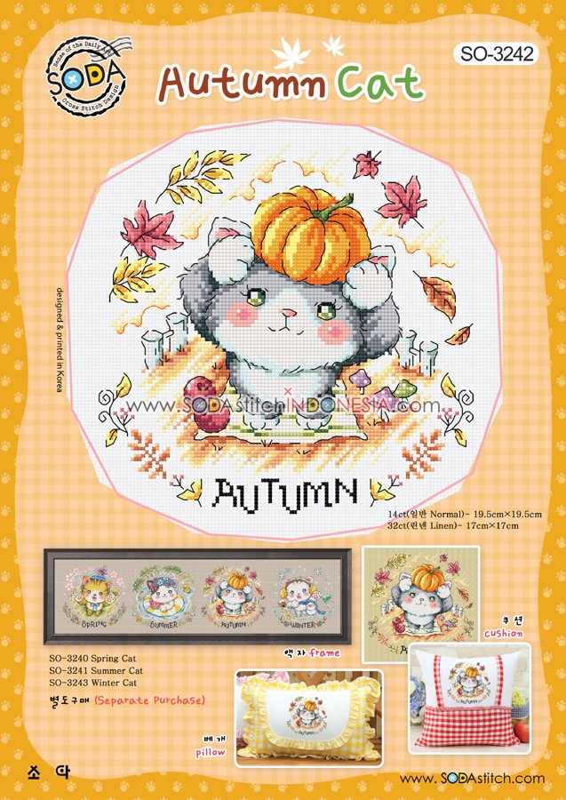 Sodastitch Indonesia SO-3242 - Pola Sodastitch - Autumn Cat