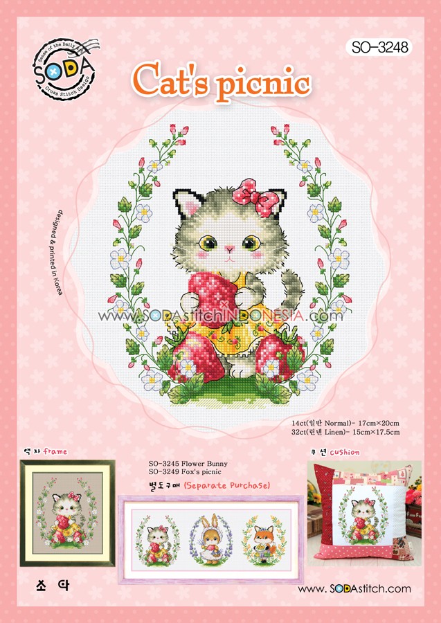 Sodastitch Indonesia SO-3248 - Pola Sodastitch - Cat's Picnic