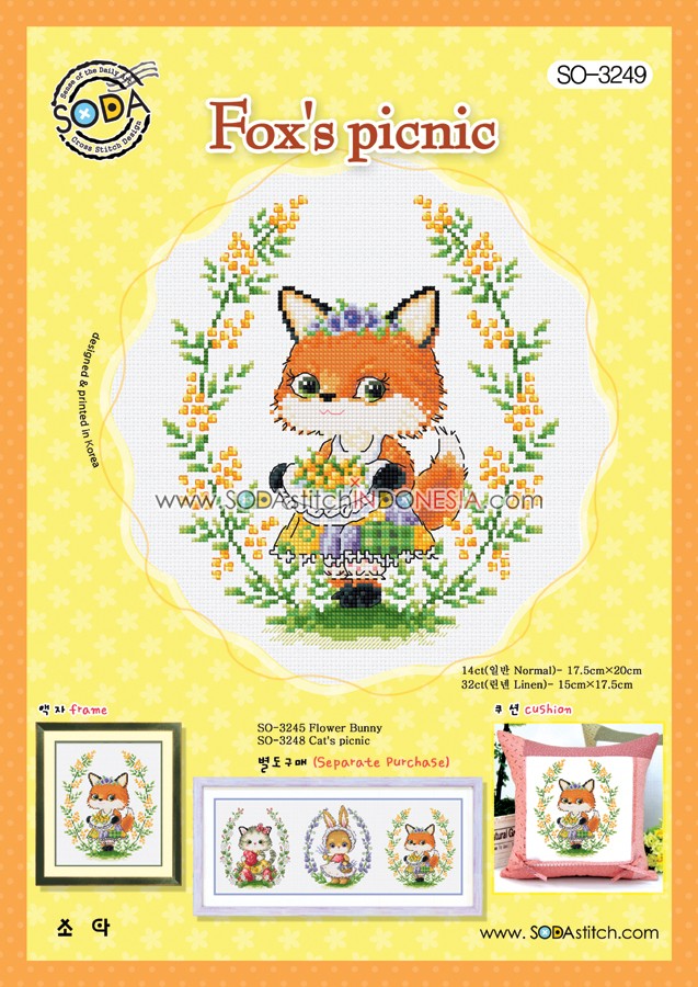 Sodastitch Indonesia SO-3249 - Pola Sodastitch - Fox Picnic