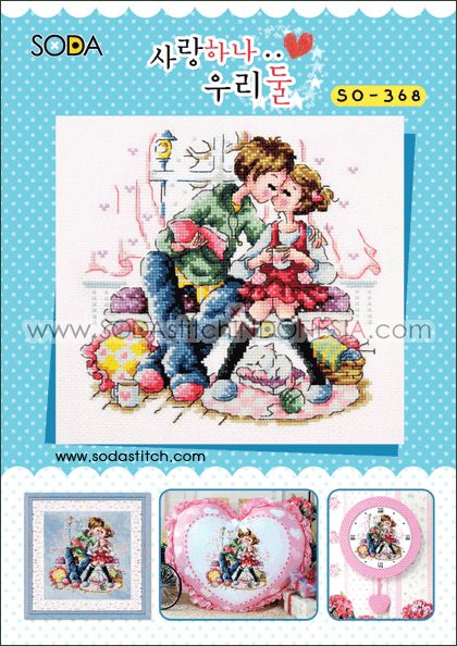 Sodastitch Indonesia SO-368 - Pola Sodastitch - Two Hearts, One Love