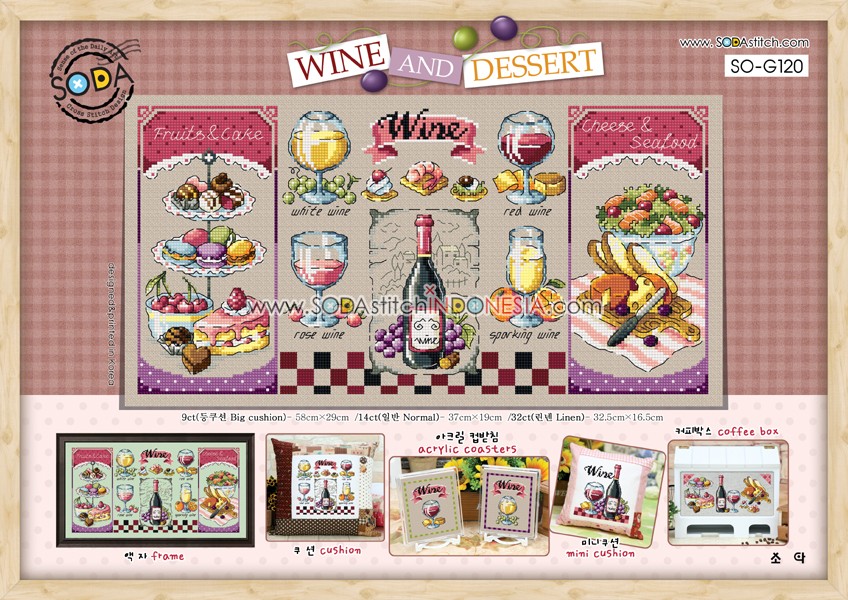 Sodastitch Indonesia SO-G120 - Pola Sodastitch - Wine And Dessert