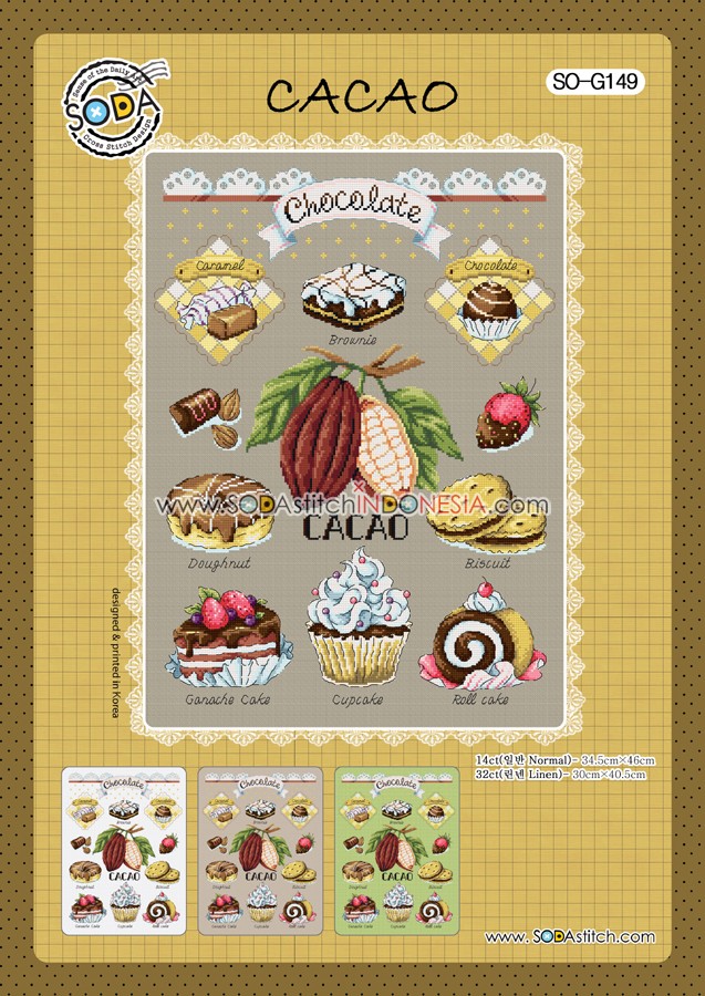 Sodastitch Indonesia SO-G149 - Pola Sodastitch - Cacao