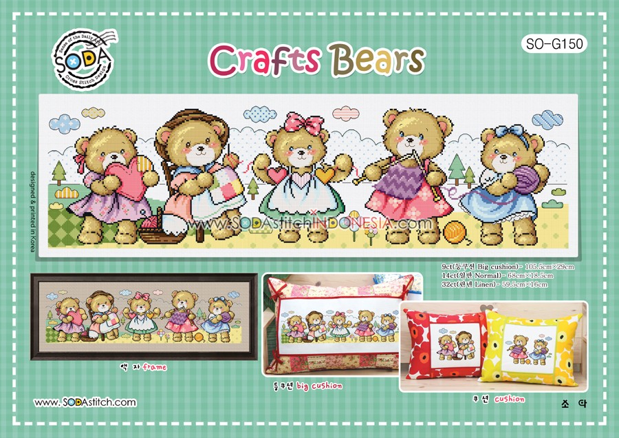 Sodastitch Indonesia SO-G150 - Pola Sodastitch - Crafts Bears