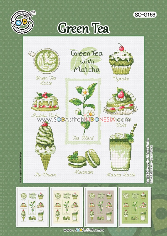 Sodastitch Indonesia SO-G166 - Pola Sodastitch - Green Tea