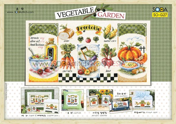 Sodastitch Indonesia SO-G27 - Pola Sodastitch - Vegetable Garden