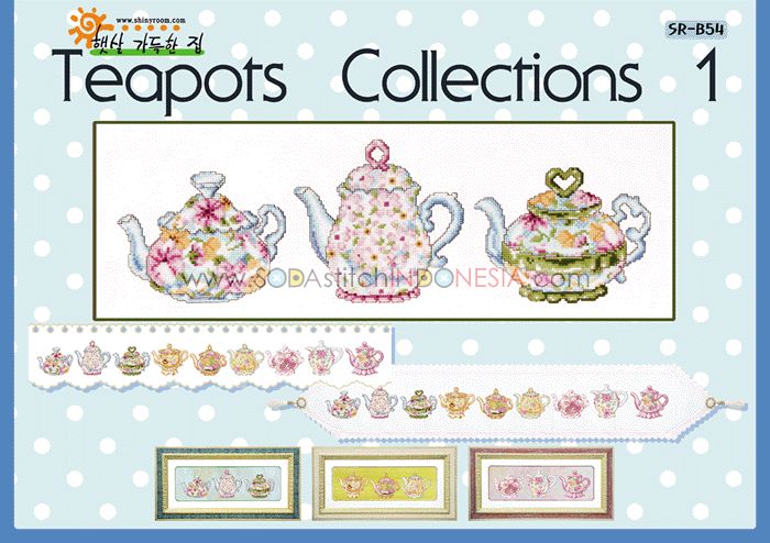 Sodastitch Indonesia SR-B54 - Pola Shiny Room - Teapots Collections 1