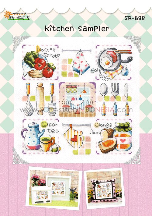 Sodastitch Indonesia SR-B88 - Pola Shiny Room - Kitchen Sampler