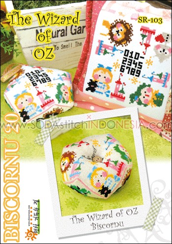Sodastitch Indonesia SR-P103 - Pola Shiny Room - D.I.Y. Biscornu 20 : The Wizard Of Oz