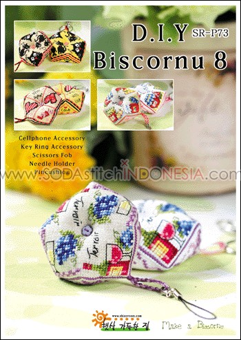 Sodastitch Indonesia SR-P73 - Pola Shiny Room - D.I.Y. Biscornu 8