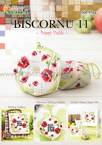 Sodastitch Indonesia SR-P94 - Pola Shiny Room - D.I.Y. Biscornu 11